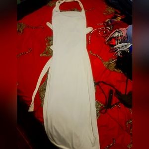 White (tie back) dress!